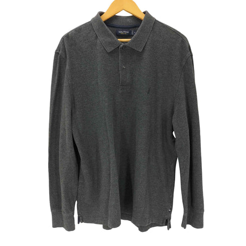 ノーティカ NAUTICA 刺繍ロゴ ロングスリーブ ポロシャツ メンズ XL