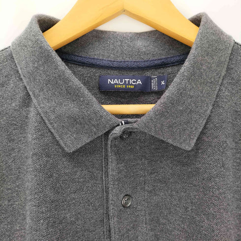 ノーティカ NAUTICA 刺繍ロゴ ロングスリーブ ポロシャツ メンズ XL