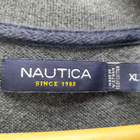 ノーティカ NAUTICA 刺繍ロゴ ロングスリーブ ポロシャツ メンズ XL