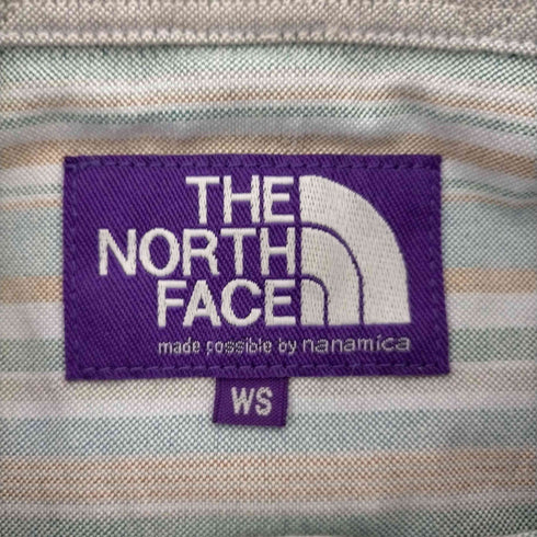 ノースフェイスパープルレーベル THE NORTH FACE PURPLE LABEL regular collar np striped field shirt レディース WS