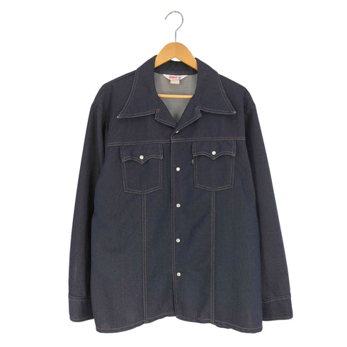 リーバイス Levis 70s 三角タグ USA製 スナップボタン 開襟オープンカラー ポリウエスタンシャツ メンズ import:XL