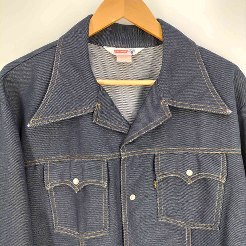 リーバイス Levis 70s 三角タグ USA製 スナップボタン 開襟オープンカラー ポリウエスタンシャツ メンズ import:XL