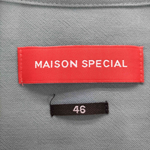 メゾンスペシャル MAISON SPECIAL 強撚プライムオーバースタンドカラーシャツ メンズ JPN:46
