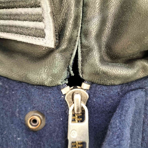 ポロバイラルフローレン Polo by RALPH LAUREN 襟裏レザー 国旗マジックロゴ ハンドウォーマー ウールジャケット メンズ import:L