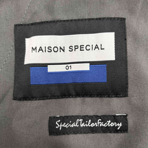 メゾンスペシャル MAISON SPECIAL コンパクト2WAYストレッチダブルワイドスラックス メンズ 01