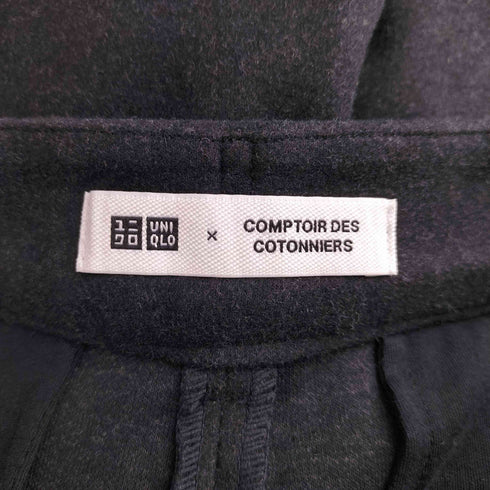 ユニクロ UNIQLO ブラッシュドジャージータックワイドパンツ レディース JPN:L