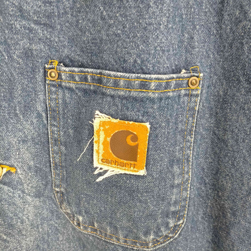 カーハート Carhartt 90-2000s USA製 裏地ブランケット ミシガンチョアコート デニムカバーオール メンズ 2XL Tall