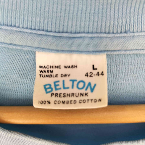 ベルトン BELTON 70s USA製 シングルステッチ フロントキャラクタープリント クルーネックTシャツ メンズ import:L