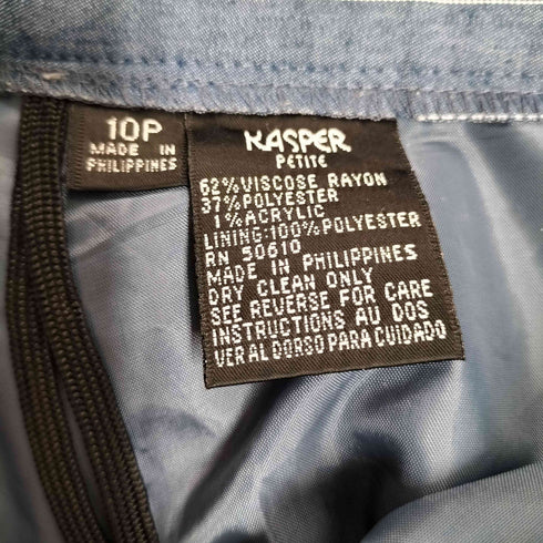KASPER レーヨンポリ ピンストライプ ノーベルトループスラックス メンズ 10P