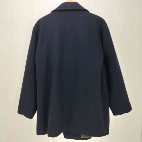 ポロバイラルフローレン Polo by RALPH LAUREN 80-90S ウール100% ピーコート 緑タグ ネイビー グリーン バイカラー オーバーサイズ メンズ