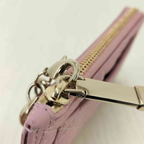 クリスチャンディオール Christian Dior イタリア製 Lady Dior Cosmos ジップ カードホルダー レディース
