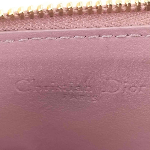 クリスチャンディオール Christian Dior イタリア製 Lady Dior Cosmos ジップ カードホルダー レディース