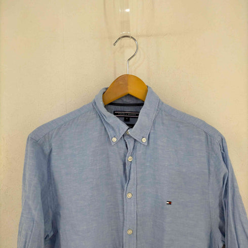 トミーヒルフィガー TOMMY HILFIGER コットンリネン BDレギュラーカラーシャツ メンズ JPN:M