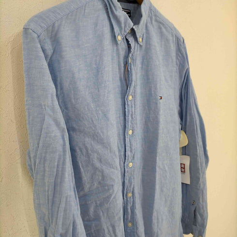トミーヒルフィガー TOMMY HILFIGER コットンリネン BDレギュラーカラーシャツ メンズ JPN:M