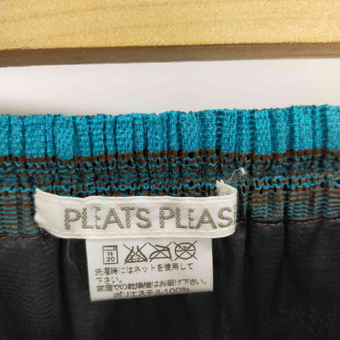 プリーツプリーズイッセイミヤケ PLEATS PLEASE ISSEY MIYAKE 総柄 プリーツロングスカート シースルー 透け レディース JPN:3