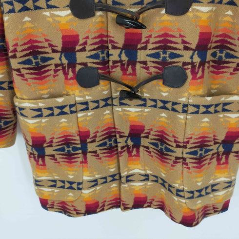 ペンドルトン PENDLETON TIMES総柄 ダッフルコート 民族 ネイティブ柄 レディース FREE