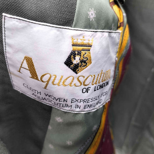 アクアスキュータム AQUASCUTUM 裏地総柄 2B テーラードジャケット メンズ