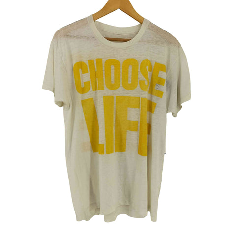 CHOOSE LIFE 両面プリント シングルステッチ スローガンTEE メンズ