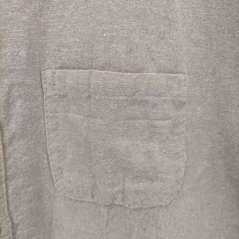 MADE IN NEPAL ノーカラーコットンシャツ メンズ