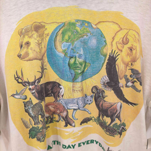 オニータ ONEITA 90S MADE IN USA アニマルプリントTシャツ メンズ import:XL