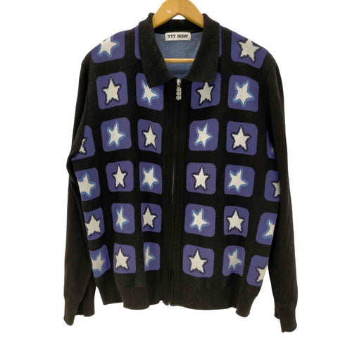 ティーモダンストリートウエア TTT_MSW Star television zipup knit polo メンズ