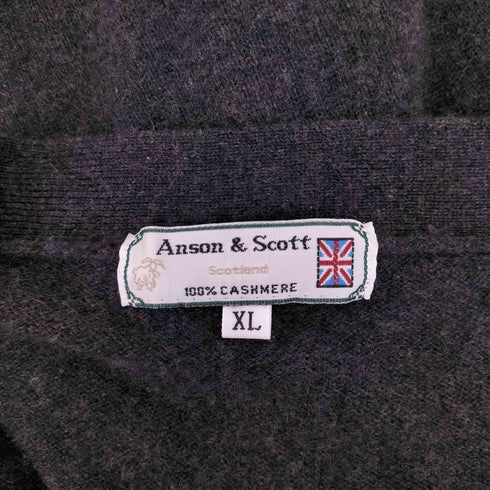 Anason&Scott 100% CASHMERE ダブルポケット カーディガン メンズ import:XL