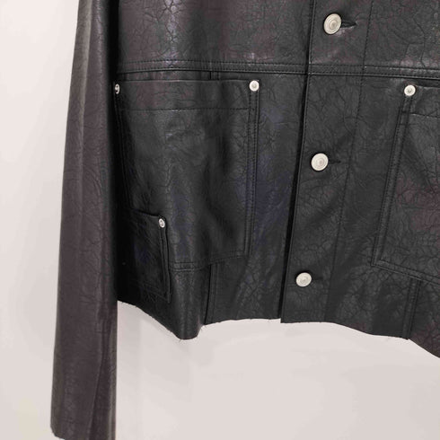ザラ ZARA フェイクレザー ショート丈トラッカージャケット レディース M
