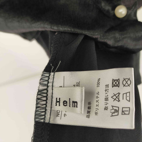 ヘルム HELM ノーカラードルマンスリーブシャツ サテン地 パールボタン レディース JPN:L