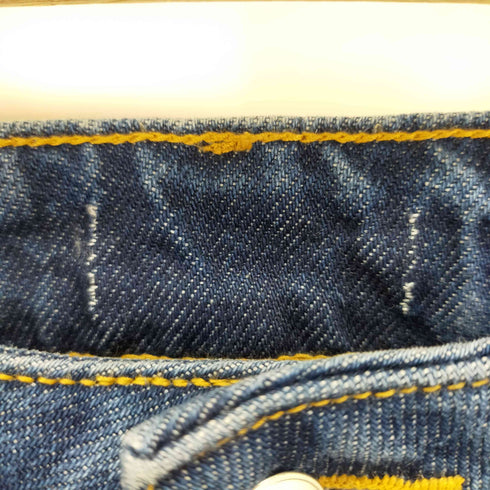 ストレートワイドデニムパンツ シルバー加工 レディース EUR:40-42