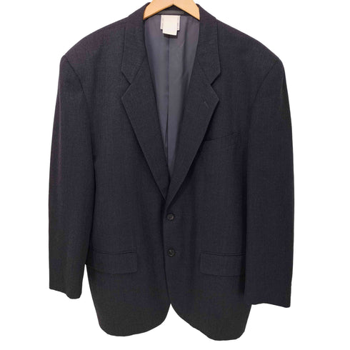 コムデギャルソンオムプリュス COMME des GARCONS HOMME PLUS 80-90s 袖裏地ストライプ 総裏 2Bシングルテーラードジャケット メンズ L