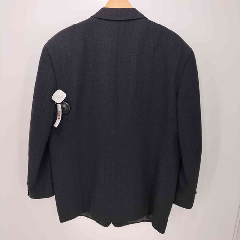 コムデギャルソンオムプリュス COMME des GARCONS HOMME PLUS 80-90s 袖裏地ストライプ 総裏 2Bシングルテーラードジャケット メンズ L