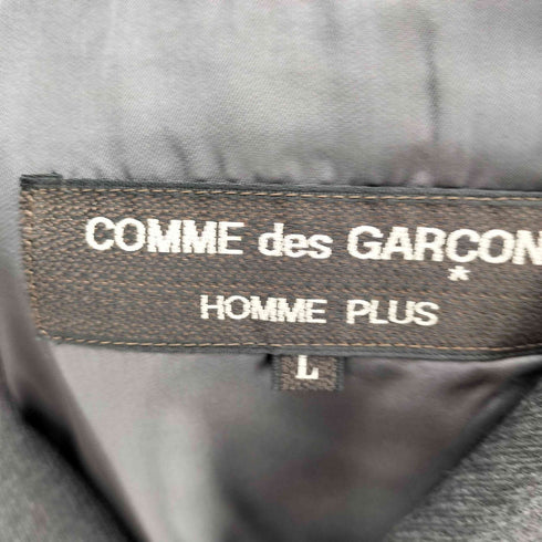 コムデギャルソンオムプリュス COMME des GARCONS HOMME PLUS 80-90s 袖裏地ストライプ 総裏 2Bシングルテーラードジャケット メンズ L