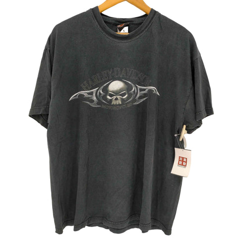 ハーレーダビッドソン HARLEY-DAVIDSON 90s スカルプリント クルーネックTシャツ メンズ JPN:XL