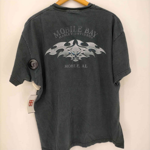 ハーレーダビッドソン HARLEY-DAVIDSON 90s スカルプリント クルーネックTシャツ メンズ JPN:XL