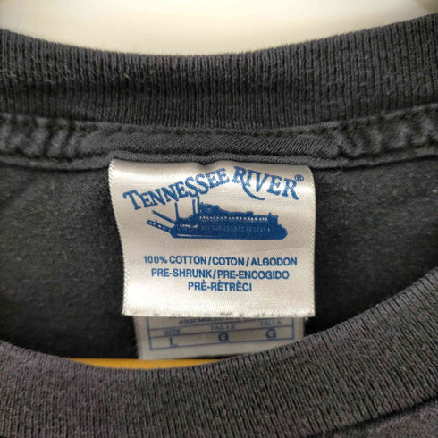 テネシーリバー TENNESSEE RIVER 90S MADE IN USA DAMAGE INC 1994コピーライト入り 両面バンドプリントTシャツ メンズ import:L
