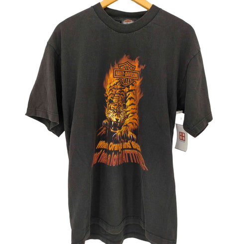 ハーレーダビッドソン HARLEY-DAVIDSON 90s アニマルプリント クルーネックTシャツ メンズ JPN:L