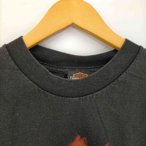 ハーレーダビッドソン HARLEY-DAVIDSON 90s アニマルプリント クルーネックTシャツ メンズ JPN:L