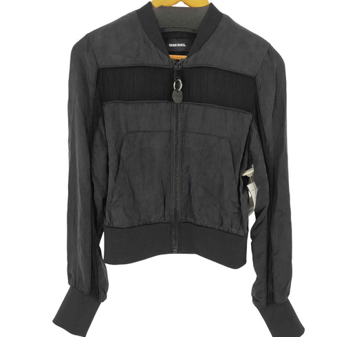 ディーゼル DIESEL シアー切替ジャケット プリーツ MA1 レディース