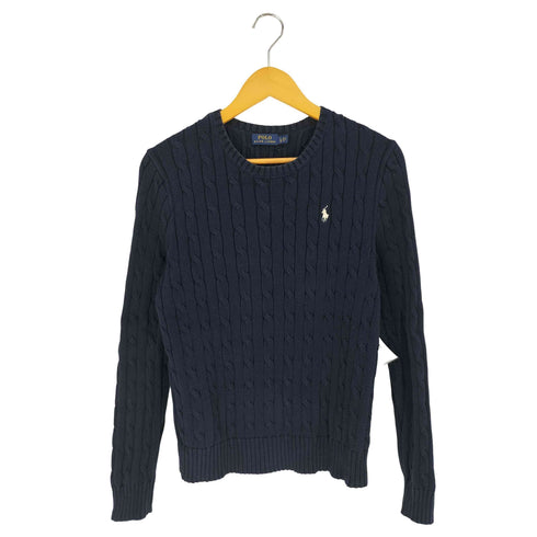 ポロラルフローレン POLO RALPH LAUREN ポニー刺繍 ケーブルコットンニット レディース import:L