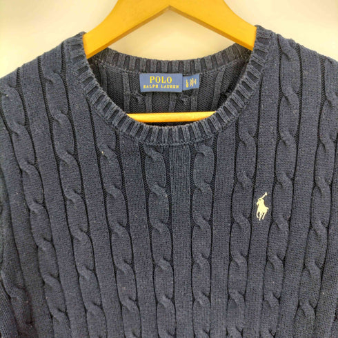 ポロラルフローレン POLO RALPH LAUREN ポニー刺繍 ケーブルコットンニット レディース import:L
