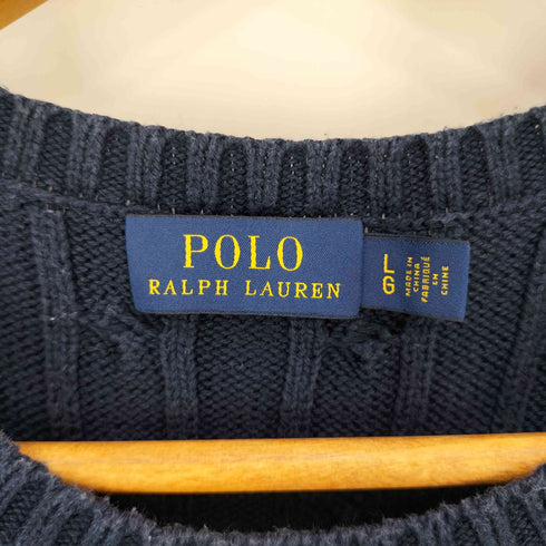 ポロラルフローレン POLO RALPH LAUREN ポニー刺繍 ケーブルコットンニット レディース import:L