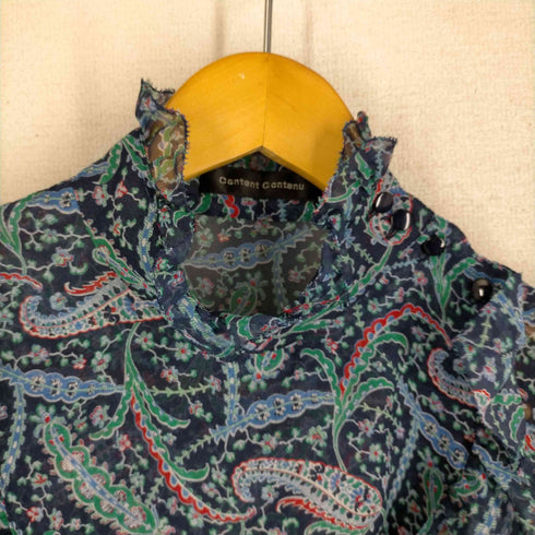 Content Contenu 総柄シアーブラウス レディース