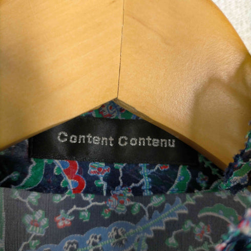 Content Contenu 総柄シアーブラウス レディース