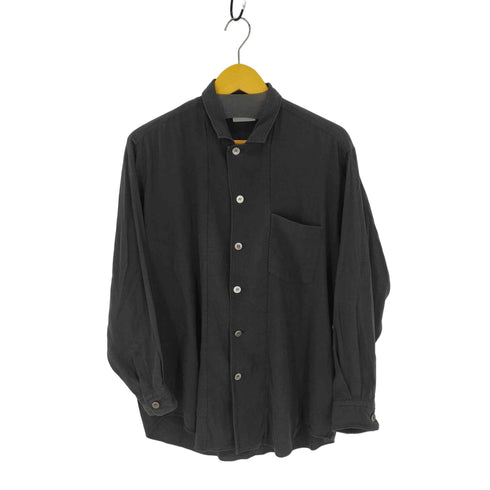 コムデギャルソンオム COMME des GARCONS HOMME 田中期 田中オム コットンシャツ ブラック ワンポケット ラウンドカット メンズ