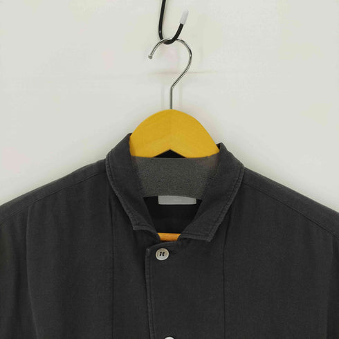コムデギャルソンオム COMME des GARCONS HOMME 田中期 田中オム コットンシャツ ブラック ワンポケット ラウンドカット メンズ