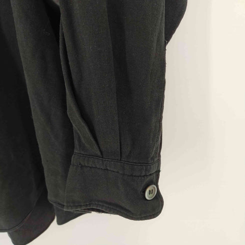 コムデギャルソンオム COMME des GARCONS HOMME 田中期 田中オム コットンシャツ ブラック ワンポケット ラウンドカット メンズ