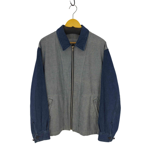 コムデギャルソンオムプリュス COMME des GARCONS HOMME PLUS AD1991 デニムブルゾン 濃淡ツートンカラー ジップアップ メンズ JPN:M