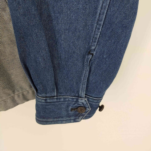 コムデギャルソンオムプリュス COMME des GARCONS HOMME PLUS AD1991 デニムブルゾン 濃淡ツートンカラー ジップアップ メンズ JPN:M