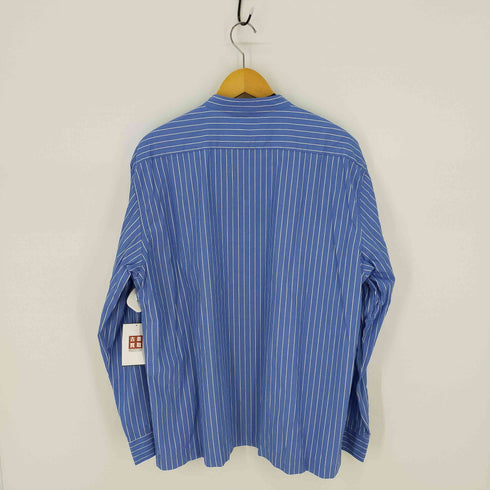 ムジルシリョウヒン 無印良品 2XL バンドカラー ストライプシャツ メンズ JPN:XXL