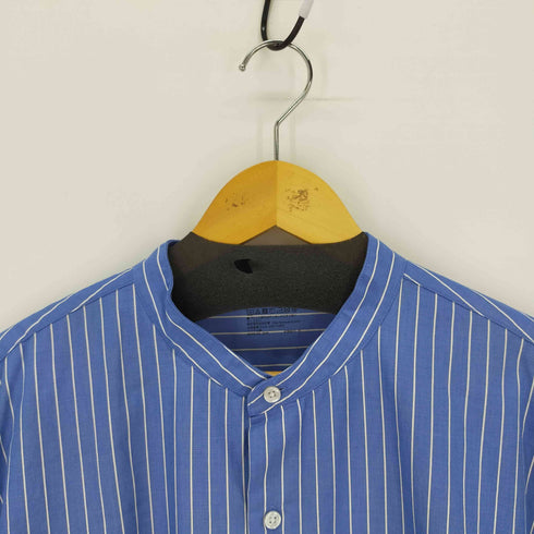 ムジルシリョウヒン 無印良品 2XL バンドカラー ストライプシャツ メンズ JPN:XXL
